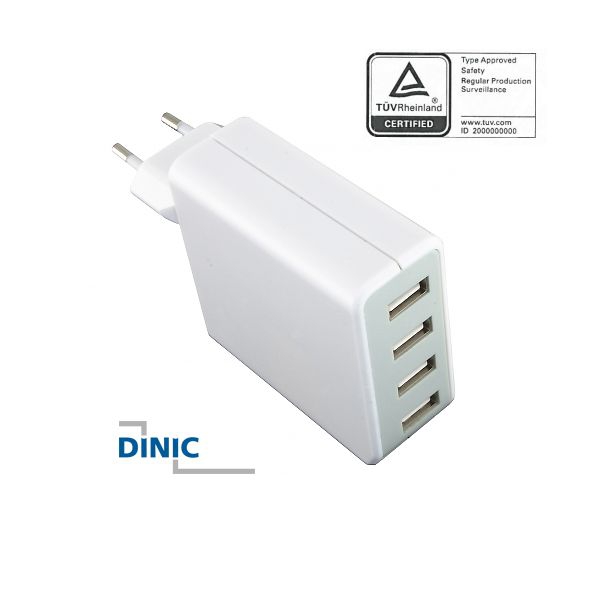 Steckernetzteil LADEGERÄT mit 4x USB-A-Port 5V 4800mA Steckernetzteil LADEGERÄT mit 4x USB-A-Port 5V 4800mA