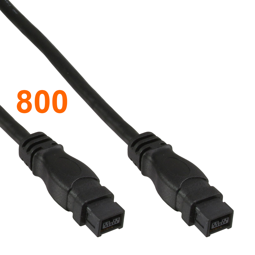 Firewire 800 Kabel in PREMIUM-Qualität, 2x 9-polig, schwarz, 1.8m Firewire 800 Kabel in PREMIUM-Qualität, 2x 9-polig, schwarz, 1.8m