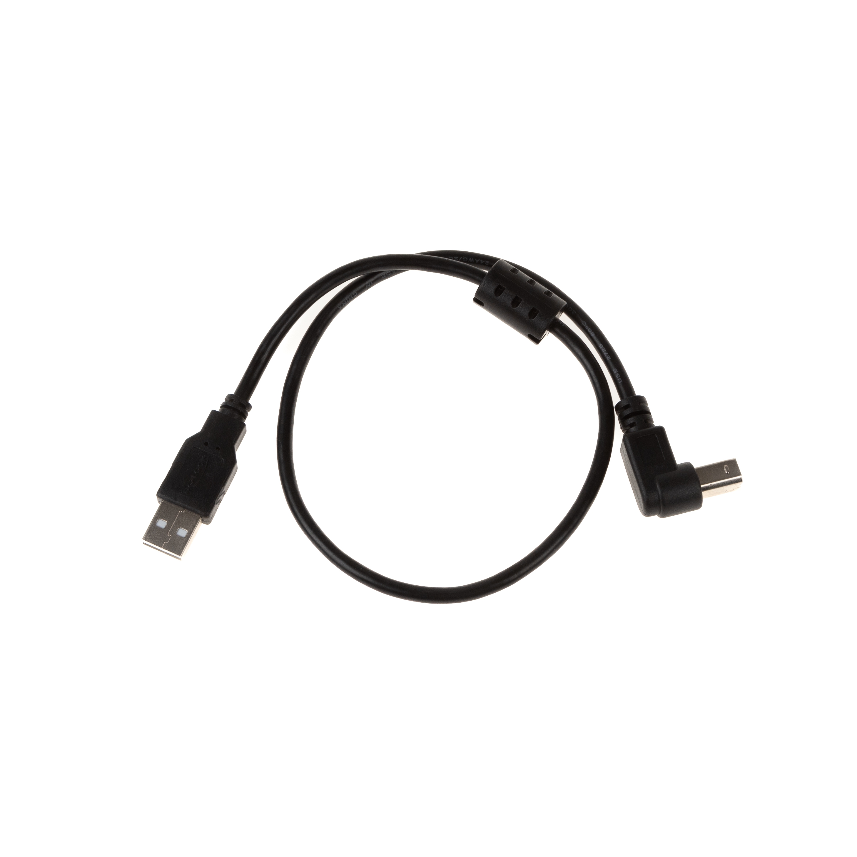 USB 2.0 Kabel mit B-Winkelstecker (90° NACH UNTEN) und Ferritkern 50cm USB 2.0 Kabel mit B-Winkelstecker (90° NACH UNTEN) und Ferritkern 50cm