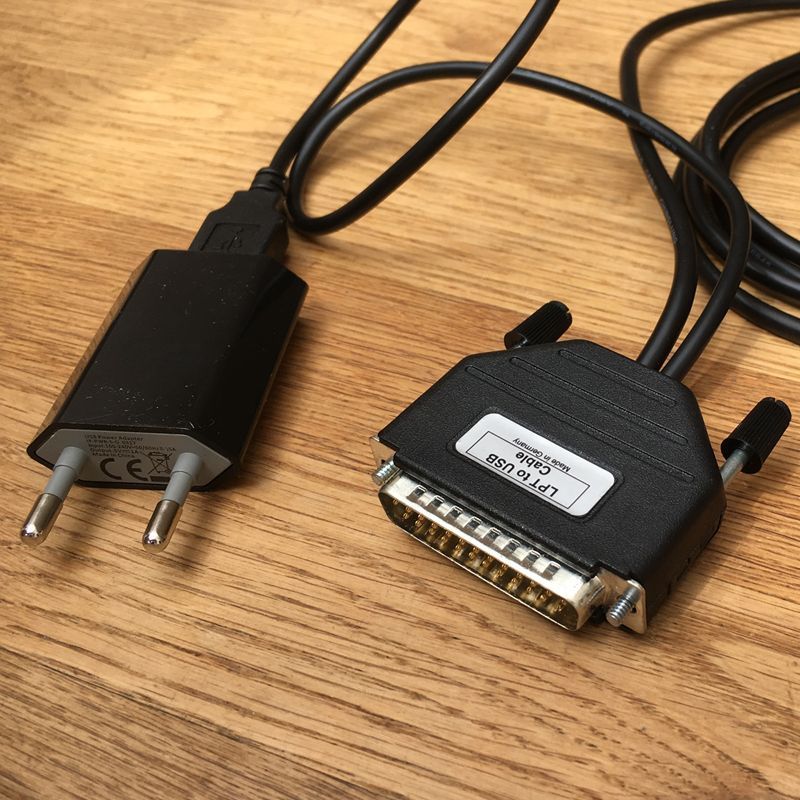 ParallelUSB Reverse Adapter DSub25 an USBB Stecker, LPT2USB, EU